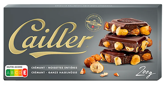 Cailler Dark Creamy Chocolate with Hazelnuts 200g