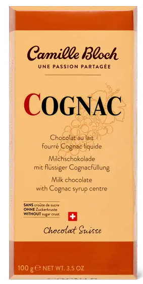 Camille Bloch Cognac Chocolate Bar with Syrup Centre 100g
